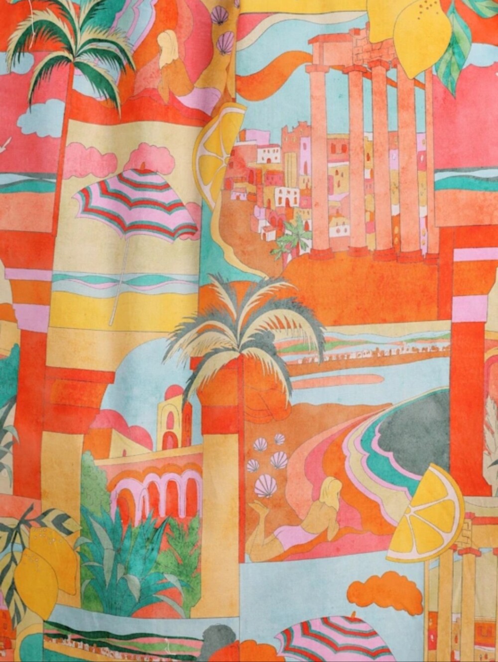 SHOW ME YOUR MUMU 2PC SET Pisa Postcards Italia Top & Skirt Size XXL $346 MSRP - Picture 7 of 8